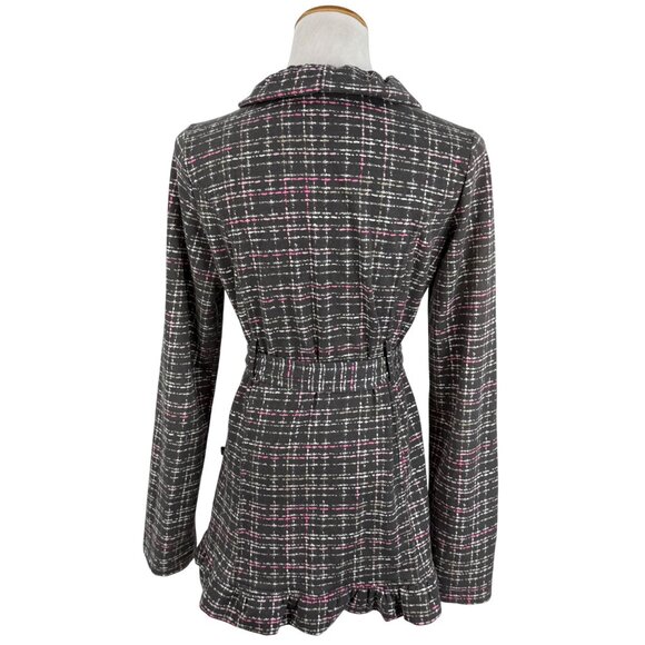 Y2K Self Esteem Ruffle Plaid Jacket Cardigan - Dark Academia Whimsigoth Coquette - Picture 10 of 16